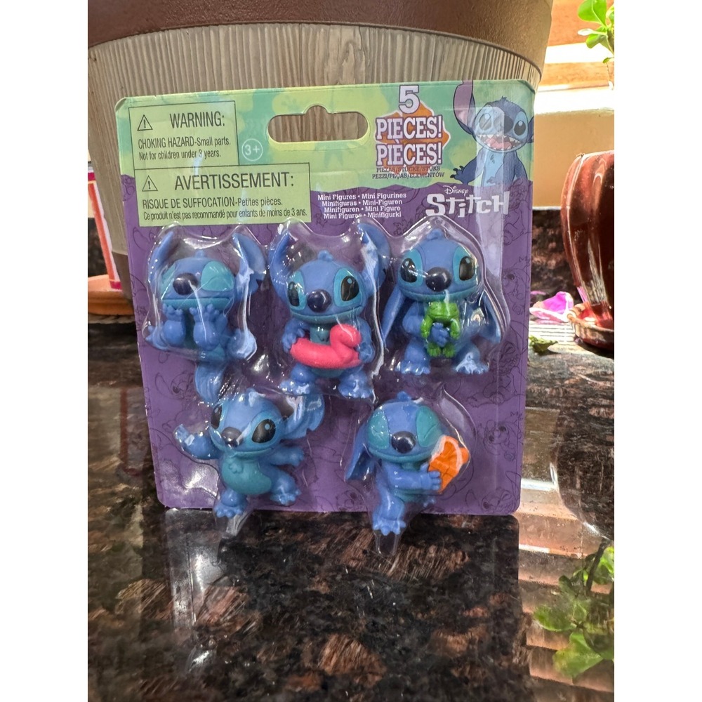 Disney Stitch Mini Figures Set - Bundle of 5 Lilo and Stitch Cake Toppers